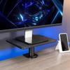 VIVO Clamp-On Universal Height Adjustable Ergonomic Computer Monitor and Laptop Riser, Tabletop Desk Stand, C-Clamp Design, Black, STAND-V000SCB view 2