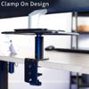 VIVO Clamp-On Universal Height Adjustable Ergonomic Computer Monitor and Laptop Riser, Tabletop Desk Stand, C-Clamp Design, Black, STAND-V000SCB view 3