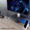 VIVO Clamp-On Universal Height Adjustable Ergonomic Computer Monitor and Laptop Riser, Tabletop Desk Stand, C-Clamp Design, Black, STAND-V000SCB view 4