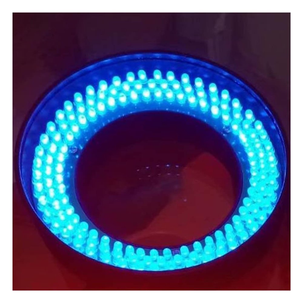JUIYU Microscope Accessories Kit Microscope Adjustable 156 LED Ring Light 81mm Large Inner Diameter Illuminator Lamp for Stereo Microscope Microscope Slides (Size : Blue Light)