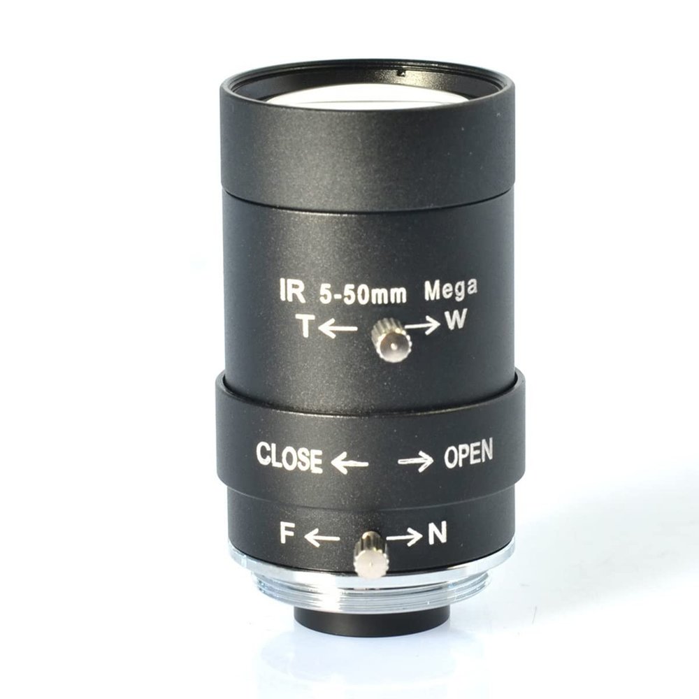 JUIYU Microscope Accessories Kit 5-50mm Manual Focus Vari-Focal CCTV Lens F1.6 Aperture Microscope Slides