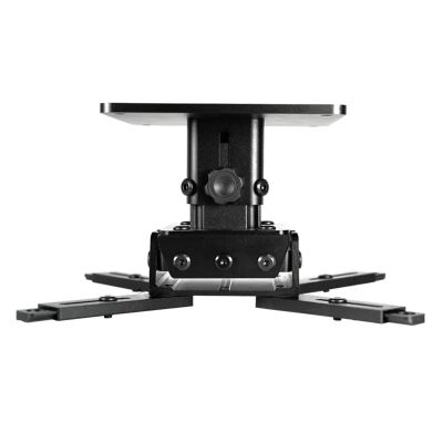 DYPASA Projector Mount Projector Lifting Bracket Wall Hanging Hanger Aluminum Alloy Hanger Projector Universal Lifting Telescopic Bracket Ceiling Mount with Tray (Color : Black Short Rod(HQ130))