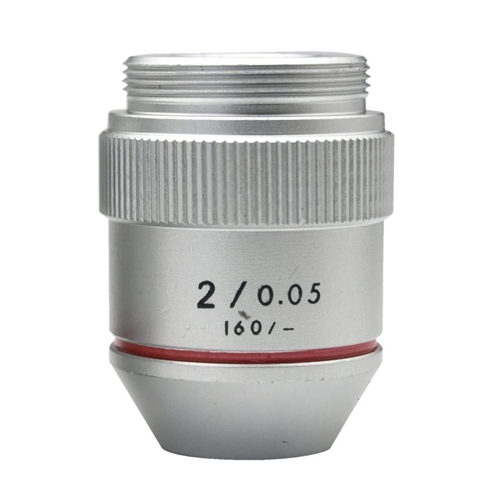 JUIYU Microscope Accessories Kit 1PC 195 1X 2X RMS Objective Lens for Biological Microscope Microscope Slides (Size : 2X)
