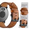 GARTOO Leather Band for Garmin Venu/Venu Sq/Vivoactive 3 Watch Bands, 20mm Leather Wristband Replacement Strap Women Men for Garmin Venu Sq, Vivoactive 3 Music, Forerunner 645/245 Music Brown view 3