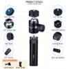 Camera Tripod Mini Ball Head with Cold Shoe Mount,360 Panoramic Aluminum Alloy Ball Head Mount with 1/4" Screw for DSLR Camera,Cell Phone,Monitor,LED Video Light,Microphone view 3