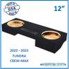 12" Under Seat Sub Box Subwoofer Enclosure Fits Tundra Crew Max 2022-2023 view 2