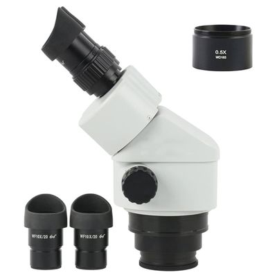 JUIYU Microscope Accessories Kit Binocular Microscope Magnification Continuous Zoom 7X-45X Stereo Microscope Head Microscope Slides (Color : with 0.5X B)