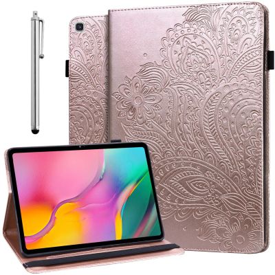 ALILANG Case for Samsung Galaxy Tab S5e 10.5 inch Case 2019 (SM-T720/T725/T727) with Stylus, Multiple Viewing Angles PU Leather Stand Flip Cover for Samsung Tab S5e Tablet Cases -Golden