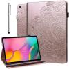 ALILANG Case for Samsung Galaxy Tab S5e 10.5 inch Case 2019 (SM-T720/T725/T727) with Stylus, Multiple Viewing Angles PU Leather Stand Flip Cover for Samsung Tab S5e Tablet Cases -Golden view 1