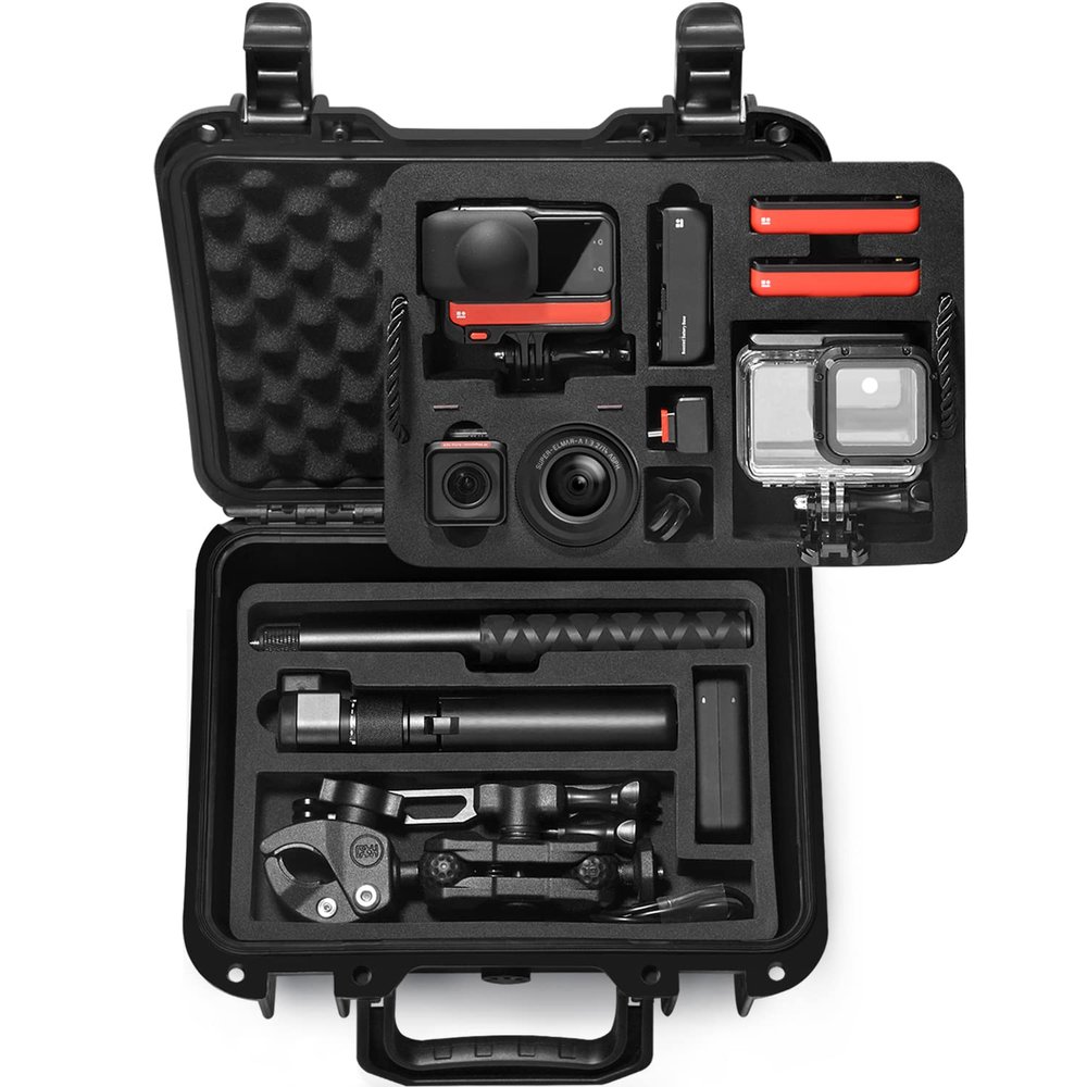 Lekufee Portable Waterproof Hard Case Compatible with Insta360 ONE RS/Insta360 ONE R Action Camera and Accessories (Case Only)