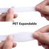 100Ft-1/4inch PET Expandable Braided Wire Sleeving,Wire Loom Cable Sleeve for TV,Computer,Home Theater,Automotive,Home Industrial,Electrical Wires,Chemical,Protect Cat from Chewing Cords,White view 2