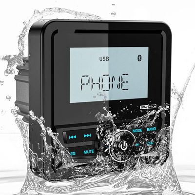Waterproof Marine Digital Media Receiver: Bluetooth Boat Stereo for UTV ATV