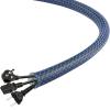 25Ft-1inch PET Expandable Braided Wire Sleeving,Wire Loom Cable Sleeve for TV,Computer,Home Theater,Automotive,Home Industrial,Electrical Wires,Chemical,Protect Cat from Chewing Cords,BlackBlue view 1