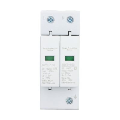 Photovoltaic whole house surge protector 275V 2p 100KA low voltage monitoring lightning arrester lighting protection device voltage lightning arrester distribution device distribution box(2p)