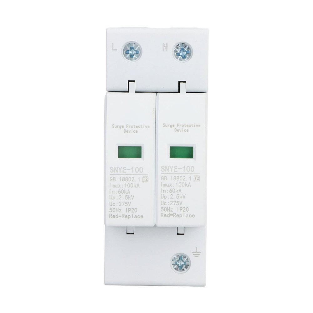Photovoltaic whole house surge protector 275V 2p 100KA low voltage monitoring lightning arrester lighting protection device voltage lightning arrester distribution device distribution box(2p)