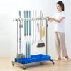 Utility Rack for Mops And Brooms,Cleaning Tool Cart Mop Holder Umbrella Stand,Movable Commercial Mop Rack, Mop Drain Rack,Can put wet mops, with Wheels,for Garden,Garage,Schools,Hospitals,Hotels ( Siz view 4