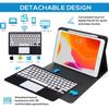 QYiiD Touchpad Keyboard Case for iPad Pro 12.9-inch 2017/2015 (Old Model, 2nd & 1st Generation), Leather Stand Cover with Upper Pencil Holder, Magnetic Detachable Wireless Bluetooth Keyboard, Black view 2