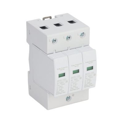 Photovoltaic Whole House Surge Protecter, 275V 3p 100KA Low Voltage Monitoring Lightning Arrester Lighting Protection Device Voltage Lightning Arrester Distribution Device Box