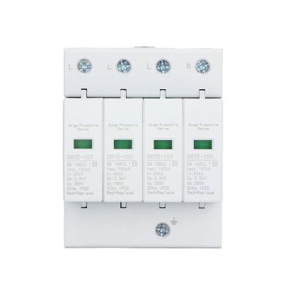 Photovoltaic whole house surge protector 275V 2p 100KA low voltage monitoring lightning arrester lighting protection device voltage lightning arrester distribution device distribution box(4p)