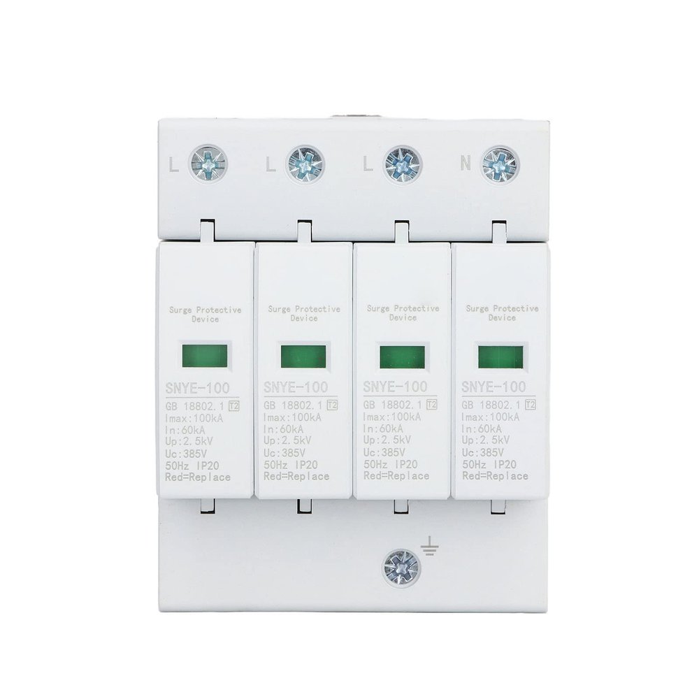 Photovoltaic whole house surge protector 275V 2p 100KA low voltage monitoring lightning arrester lighting protection device voltage lightning arrester distribution device distribution box(4p)