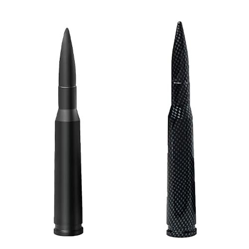 EcoAuto Badass 50 Cal Bullet Antenna Replacement Fits All Chevy & GMC Truck Model Years - Car Antenna Replacement - Military Grade Aluminum - Anti Chip & Anti Theft Design