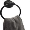 Wall Mounted Antique Towel Rings,Retro Towel Holder,LIKE99 Retro one Industrial Towel Ring Rustic Pipe Hand Towel Holder Wall Mounted for Bathroom view 1