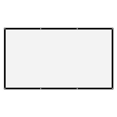 Leinwand Beamer Folie,Projector Screen 120 Inches 16:9 Thicken Portable Non Crease Soft White Polyester Projector Curtain Projection Screen(120 inches)