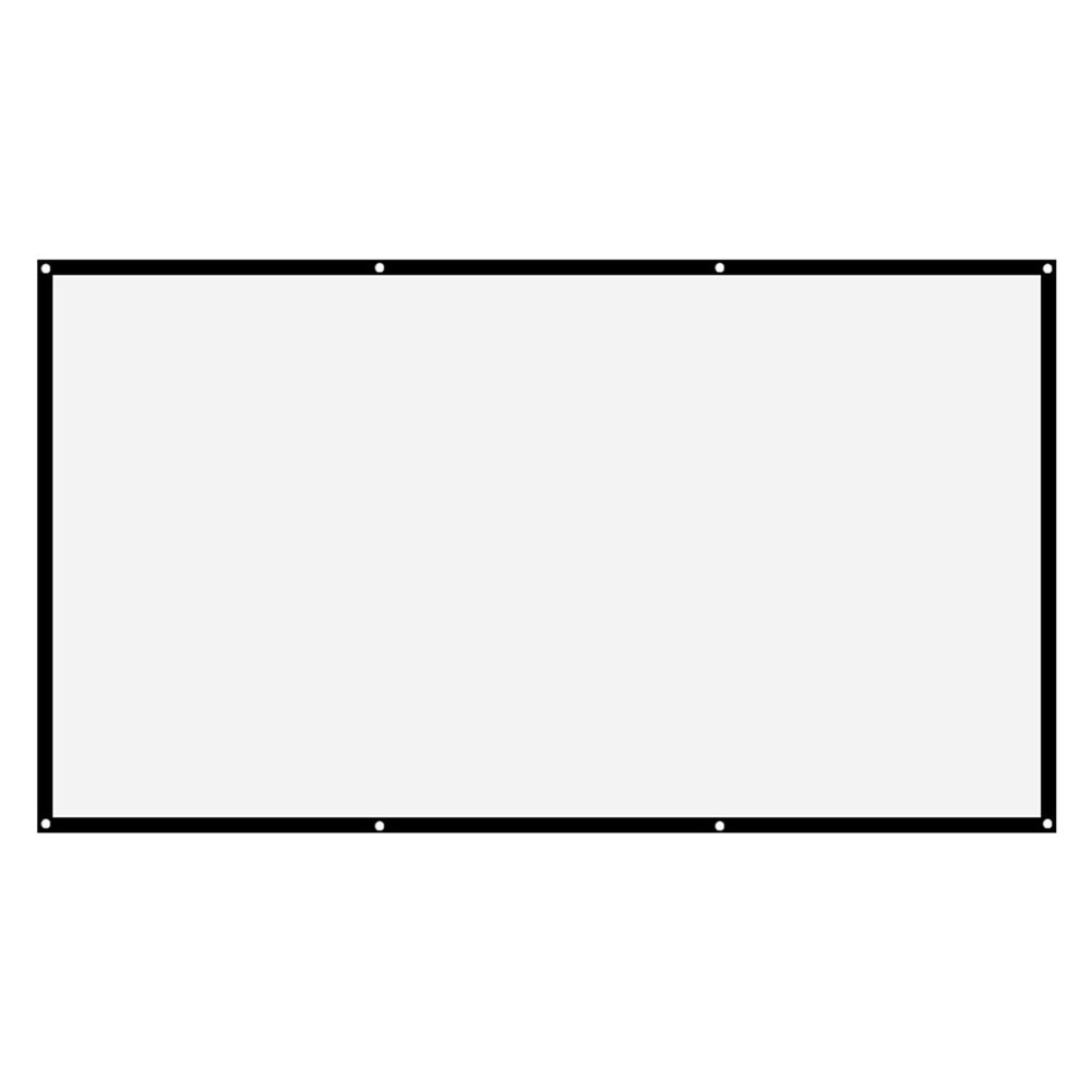 Leinwand Beamer Folie,Projector Screen 120 Inches 16:9 Thicken Portable Non Crease Soft White Polyester Projector Curtain Projection Screen(120 inches)