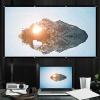 Leinwand Beamer Folie,Projector Screen 120 Inches 16:9 Thicken Portable Non Crease Soft White Polyester Projector Curtain Projection Screen(120 inches) view 2