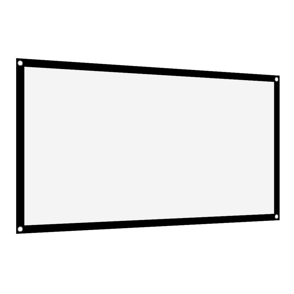 Camping Projector Screen for Tent,Projector Screen 72 Inches 16:9 Thicken Portable Non Crease Soft White Polyester Projector Curtain Projection Screen(72 inches)