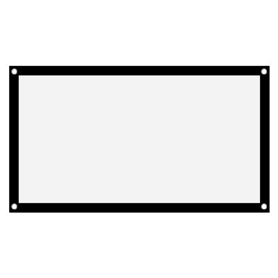 Projector Screen 40 Inches 16:9 Thicken Portable Non Crease Soft White Polyester Projector Curtain Projection Screen(40 inches)