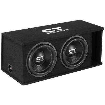 CT Sounds Dual 12 2600W Loaded Tropo Series Ported Car Subwoofer Box - TROPO-2X12D4