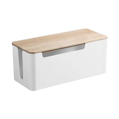 Cabilock Wires Storage Box Lid Box for Organizing Cords for Use Keeps Cables Tidy and Hidden