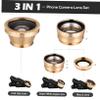 TEHAUX Cell Phone Lens, Clip on Super Wide Angle Lens Portable Macro Lens and Fisheye Lens 3 in 1 Mobile Phone Lens for Martphone Phone Phone Phone view 3