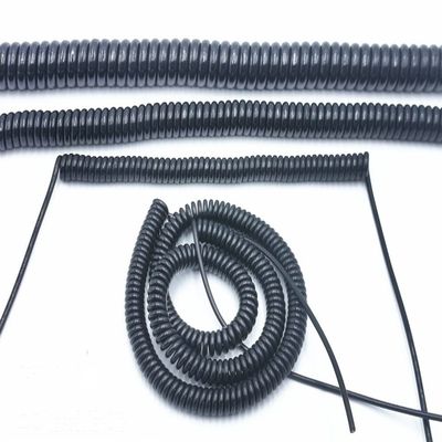 Spring Spiral Wire and Cable 8 core 9 core 10 core 14 core 22AWG Black Power Cord Expandable Wire (Size : Stretch 3 Meters, Color : 14-core)