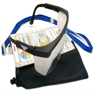 Crystal Pilot Certified IFR Training Glasses/View Limiting Device for Aviation with IFR Placard. Used for Simulating Instrument Meteorological Conditions and IFR Test Prep