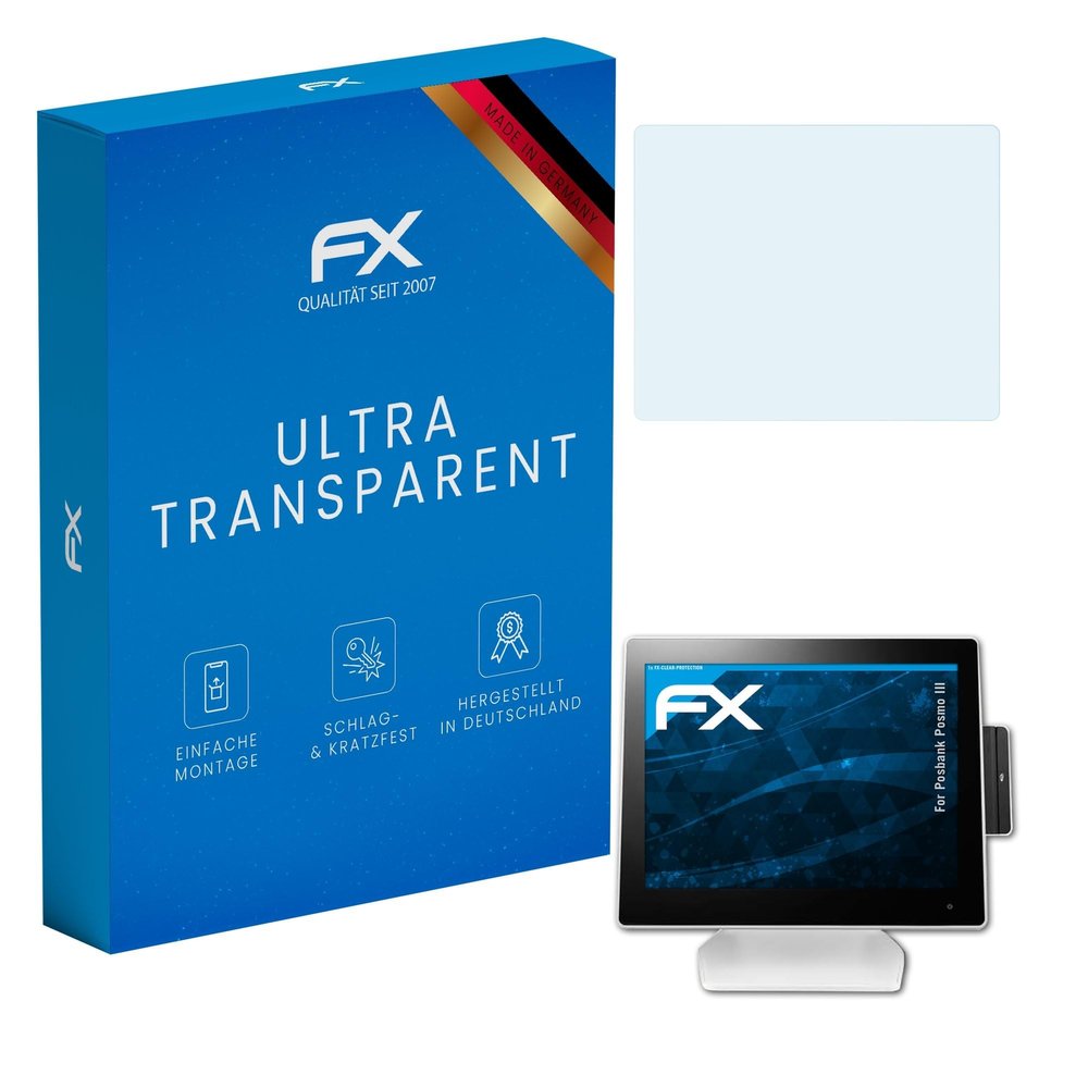 atFoliX Screen Protection Film compatible with Posbank Posmo III Screen Protector, ultra-clear FX Protective Film