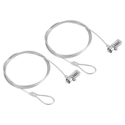 PATIKIL Laptop Cable Lock, 6 Ft Security Cable, 2 Pcs 4 Digit Combination Computer Lock for PC Desktop Notebook, Silver