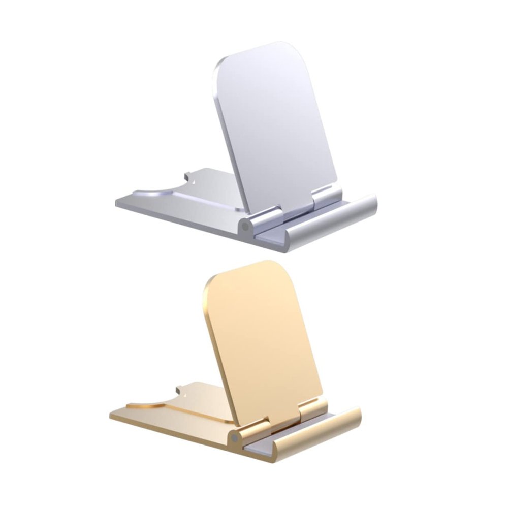 KOMBIUDA 2pcs Desktop Stand for Cellphone Tablet Creative Plastic Phone Holder Viewing Angle Space-Saving Design Random Color