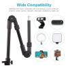 DYPASA Projector Mount Projector Stand Aluminum Alloy Foldable Holder Camera Mount 360 Ball Head Desk Metal Support Stand Bracket for LED Fill Light Ceiling Mount with Tray view 3