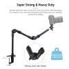 DYPASA Projector Mount Projector Stand Aluminum Alloy Foldable Holder Camera Mount 360 Ball Head Desk Metal Support Stand Bracket for LED Fill Light Ceiling Mount with Tray view 4