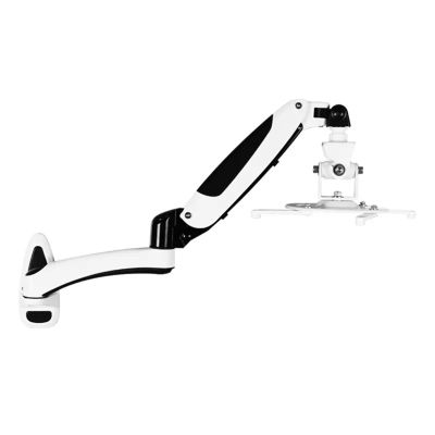 Projector Mount DL-PR03W Universal Projector Wall Mounted Gas Spring Full Motion 2-7kg Projector Holder with Hook Tray and 1/4inch Screw Ceiling Mount with Tray (Color : 1)