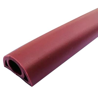 Floor Cord Cover Adhesive Home Easy to Cut Soft PVC Floor Cable Protector, Protect Hidden Wires Anti-Trip Floor Cable Cover, Cord Cavity-0.8cm/0.3inches (Color : Dark red, Size : 2M)