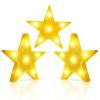3 Pcs LED Star Lights,Star Shaped Night lamp,Hangable (Yellow) view 1