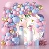 OERJU Swan Round Backdrop Cover 5x5ft White Swan Pink Flowers Gold Crown Baby Shower Birthday Party Decoration Circle Backdrop Cover Girls Cake Dessert Table Photo Studio Props Background view 3