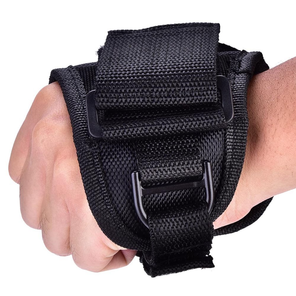 Cyrank Dive Flashlight Glove, Nylon Hands Free Flashlight Holder Led Flashlight Adjustive Universal Wrist Strap Glove Diving Accessory