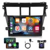 [2G+32G] Car Radio for Toyota Vios Yaris 2007-2012, 9 inch Android 11 Touch Screen Stereo, Carplay/Android Auto/Mirror Link/1080P/SWC/Bluetooth/WiFi +AHD Backup Camera+MIC view 1