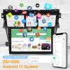 [2G+32G] Car Radio for Toyota Vios Yaris 2007-2012, 9 inch Android 11 Touch Screen Stereo, Carplay/Android Auto/Mirror Link/1080P/SWC/Bluetooth/WiFi +AHD Backup Camera+MIC view 3