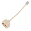 Nicfaky 10X RJ11 6P4C 2 Way Outlet Telephone Line Splitter Adapter Beige view 4