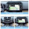 [2G+32G] Car Radio for Toyota RAV4 2007 2008 2009 2010 2011 2012, 10.1 inch Android Touch Screen Stereo, Carplay/Android Auto/Mirror Link/1080P/SWC/Bluetooth/WiFi +AHD Backup Camera+MIC view 2